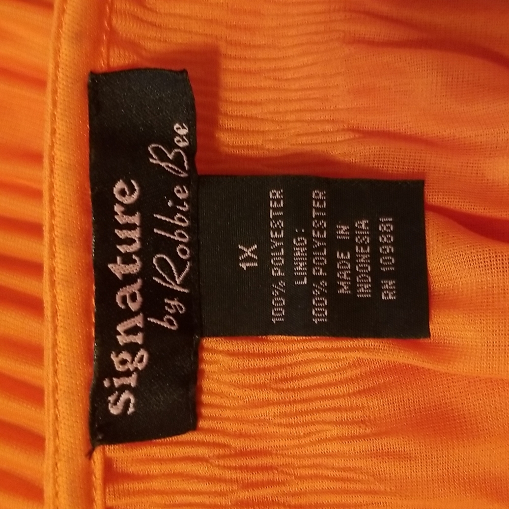 Signature by Robbie Bee Orange Chiffon Dress - Picture 6 of 6